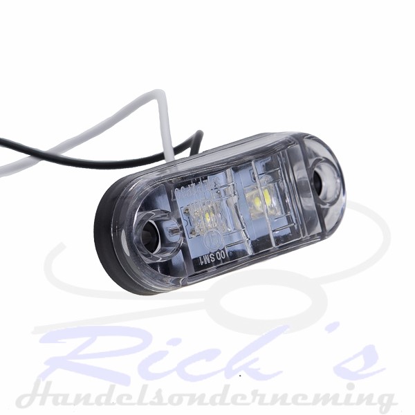 Breedtelamp 66x28x18 mm wit LED