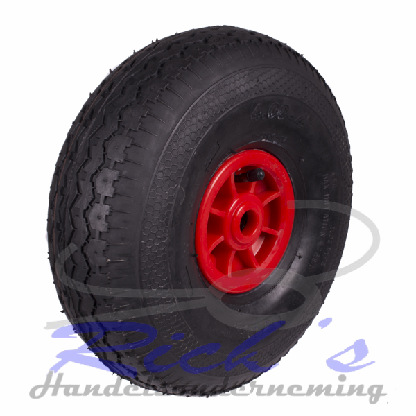 Luchtbandwiel 4.00-4 compleet asgat 20 mm op velg