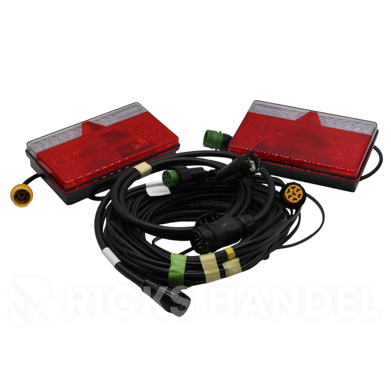 Verlichtingsset Aspöck Multiled II ASS2 – Waterdicht – Met kabelset 13 polig 8,7M + zijaftakking