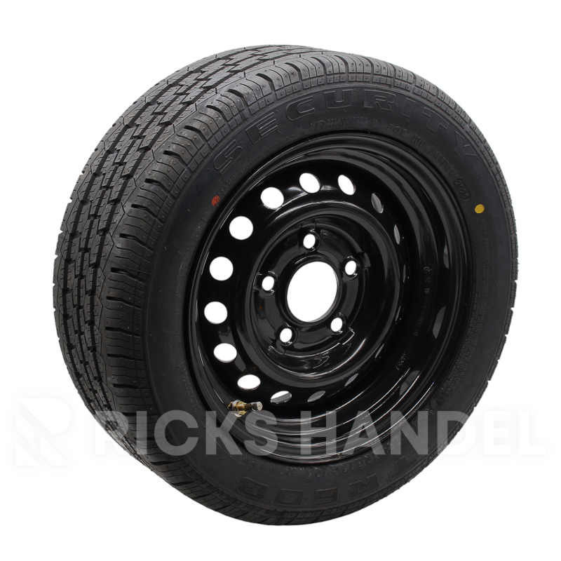 Wiel 13 inch 195/50R13C 5 gaats SECURITY (zwarte velg)