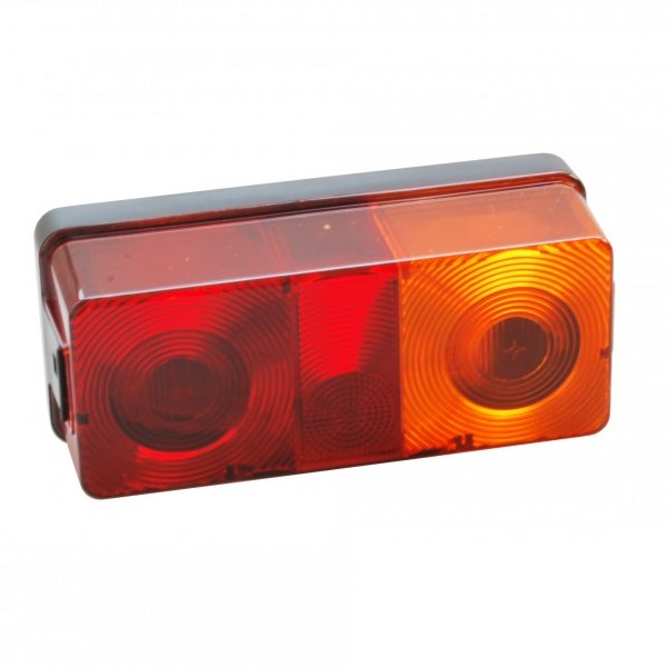 Achterlicht Hella 3 kamer rechts met clip 170 x 75 mm