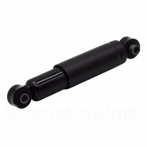 Zwarte schokbreker met een lengte van 240 mm tot 350 mm. De demper is een vervanger voor BPW 02.3722.39.0