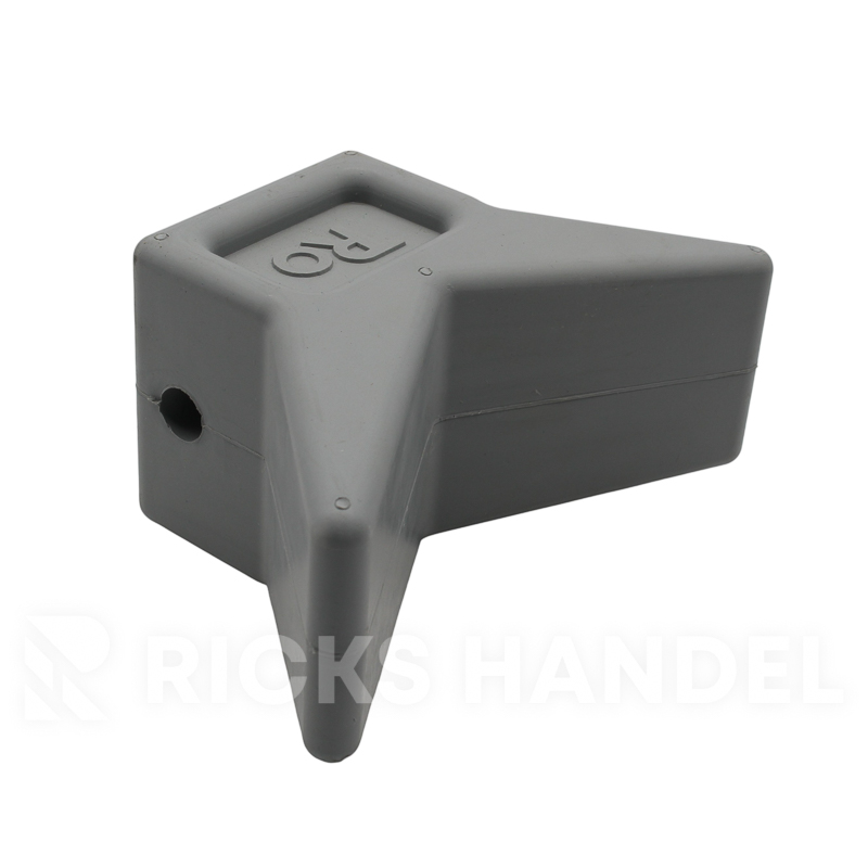 Bootvangmuil / bootkussen / boegsteun grijs rubber 160mm