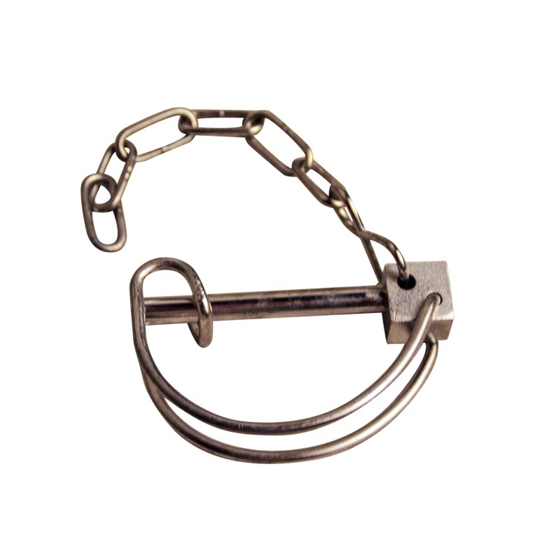 Borgpen 7 mm met ketting RVS geschikt voor Ifor Williams