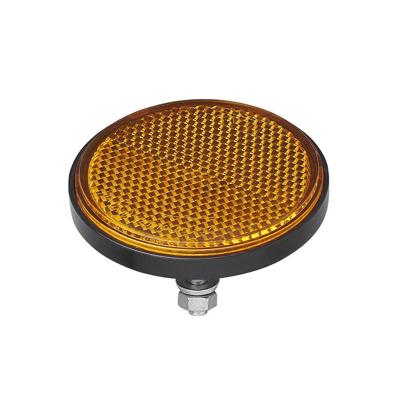 Reflector oranje 60 mm met bout 5 mm