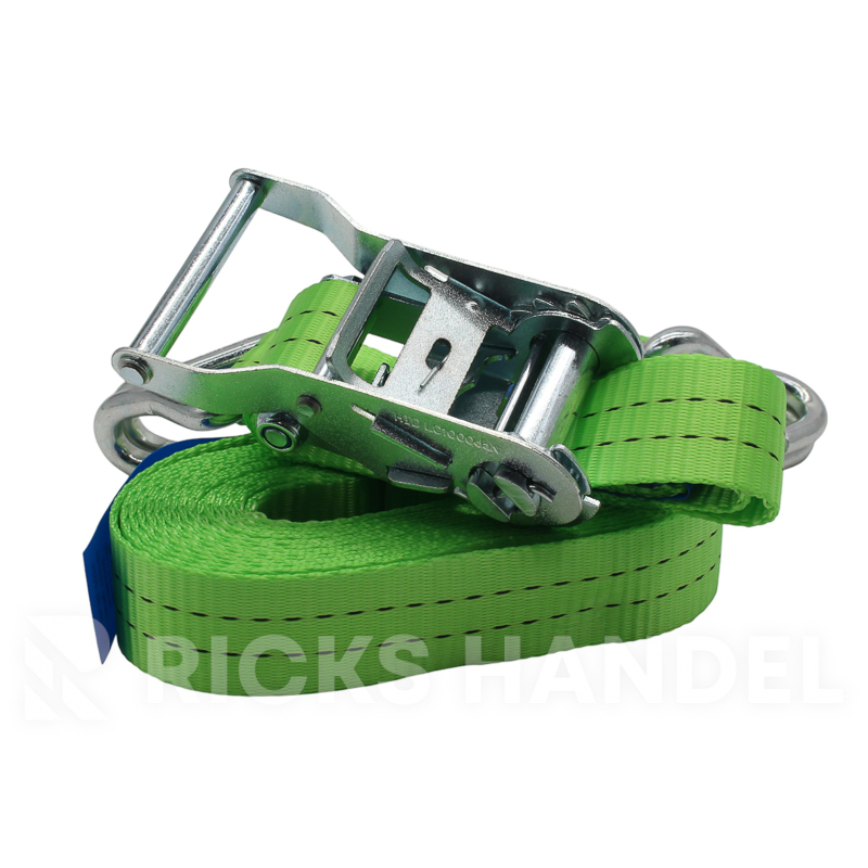 Spanband / sjorband 2 ton lengte 6 meter groen