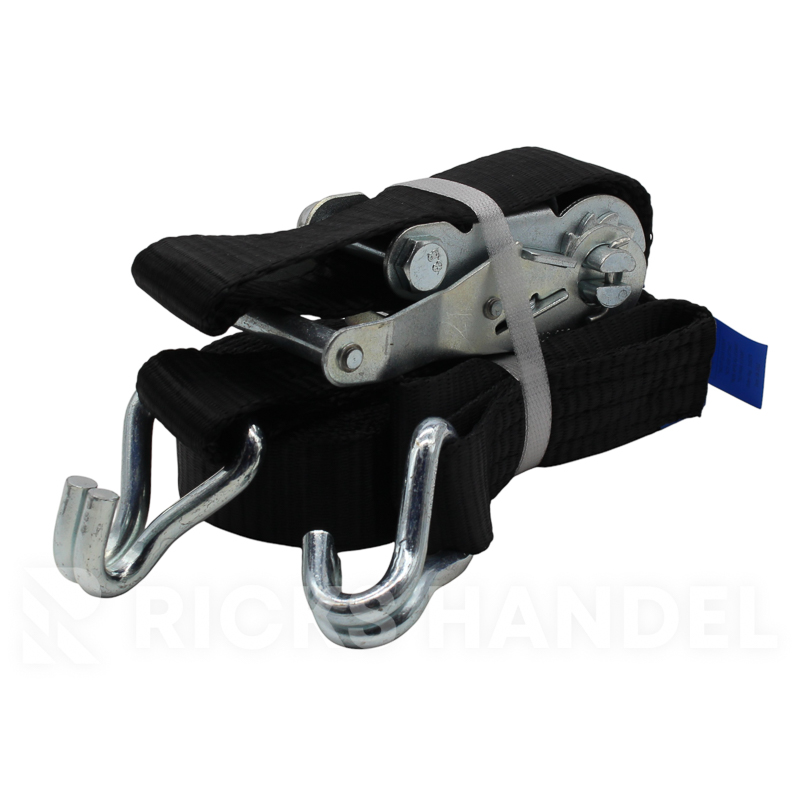 Spanband / sjorband 3 ton lengte 6 meter zwart