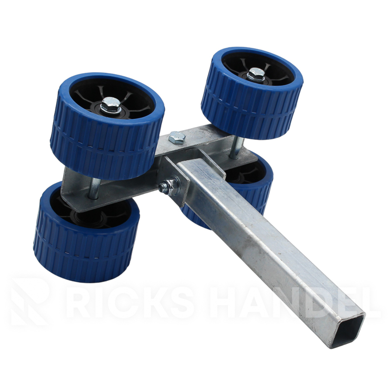 Kimrolset 4-voud kunststof PE rollen 74×120 mm blauw – Stelpijp 40x40x300 mm