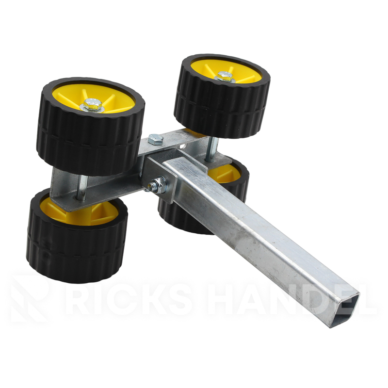 Kimrolset 4-voud kunststof geel/zwart 75×120 mm – Stelpijp 40x40x300 mm