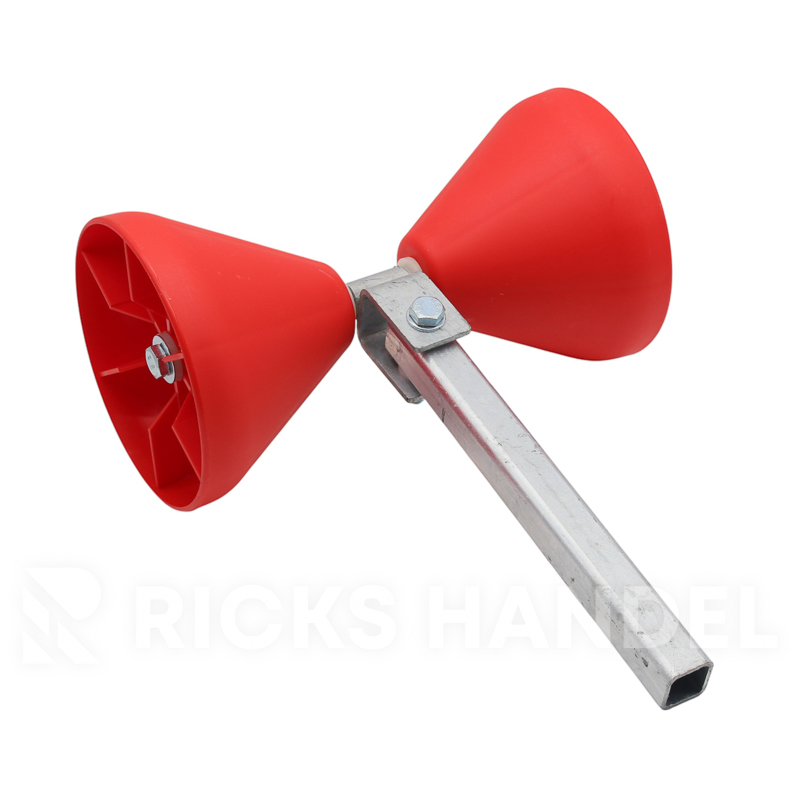 Kimrolset kunststof trompetrollen rood – Stelpijp 30x30x300 mm